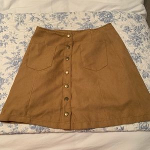 Suede Mini Skirt